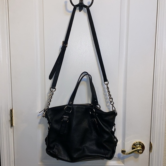 Michael Kors - black purse with silver chain accents - Picture 3 of 6